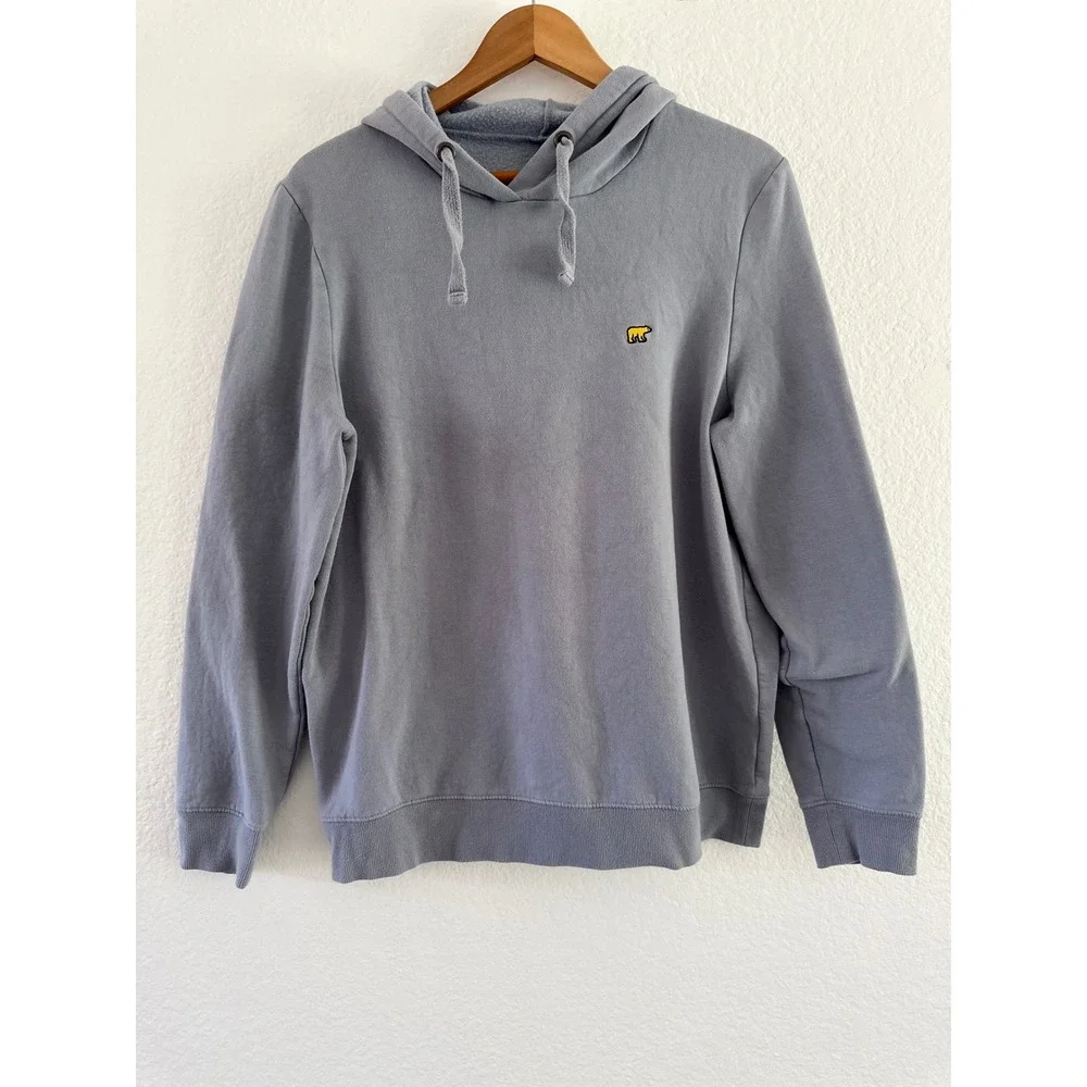 Jack Nicklaus Mens Blue Hooded Sweatshirt Golden Bear Logo Hoodie MA5404